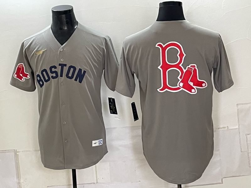 Men Boston Red Sox blank grey 2026 Nike MLB Jerseys 0907008->boston red sox->MLB Jersey